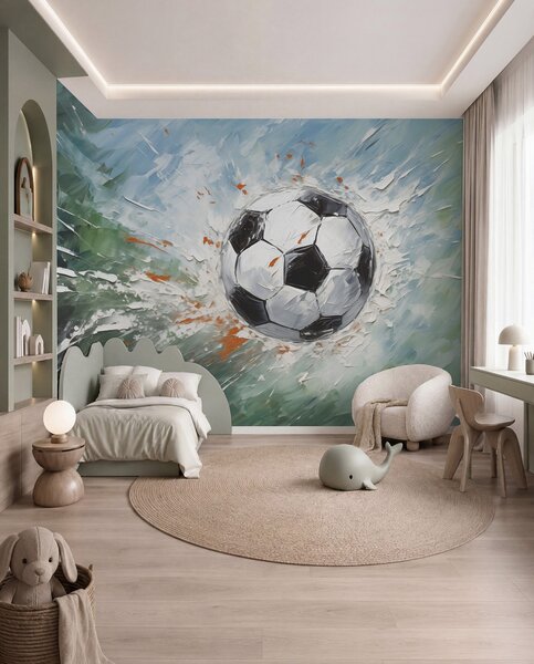 Tapety Lopta v ťahoch štetca, Fototapety Izba pre tínedžerov, Fototapety futbal, w08117 : Uwalls.sk