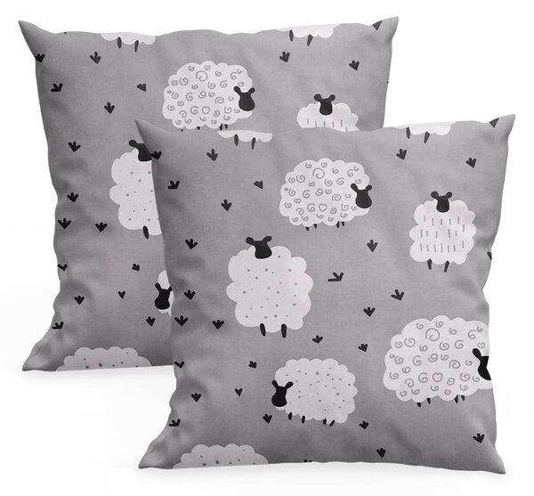 XPOSE® Bavlnená obliečka na vankúš OVEČKA 40x40 cm 2ks