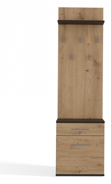 TP Living Předsíňová stěna Duo dub artisan/antracit II