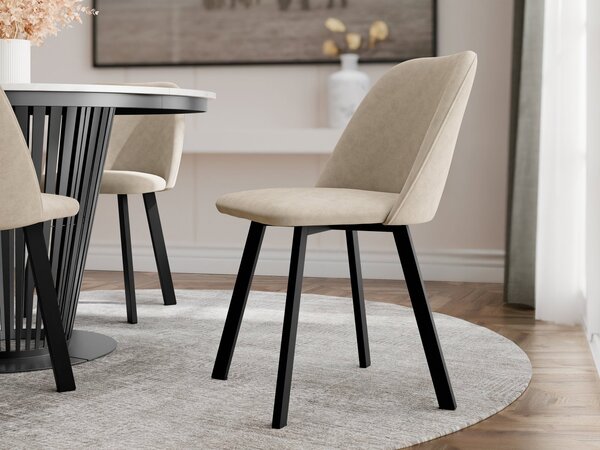 Mirjan24 Čalúnená jedálenská stolička JK109, Dostupné poťahy: Uttario Velvet 2980 + Uttario Velvet Pik 2980, Dostupné farby: čierna 5903211518737