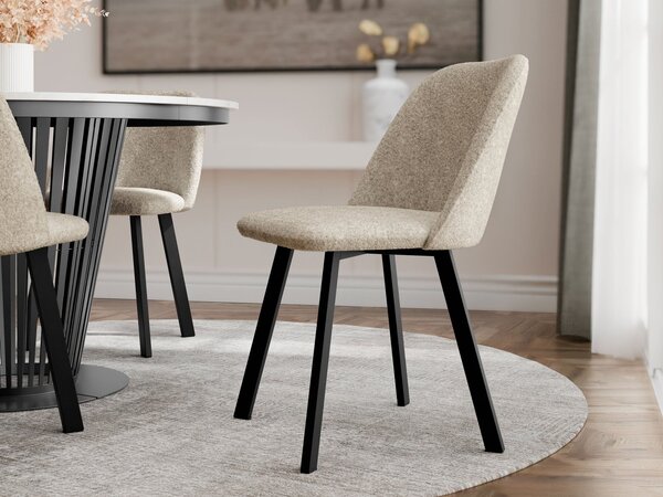 Mirjan24 Čalúnená jedálenská stolička JK109, Dostupné poťahy: Uttario Velvet 2980 + Uttario Velvet Pik 2980, Dostupné farby: čierna 5903211518737