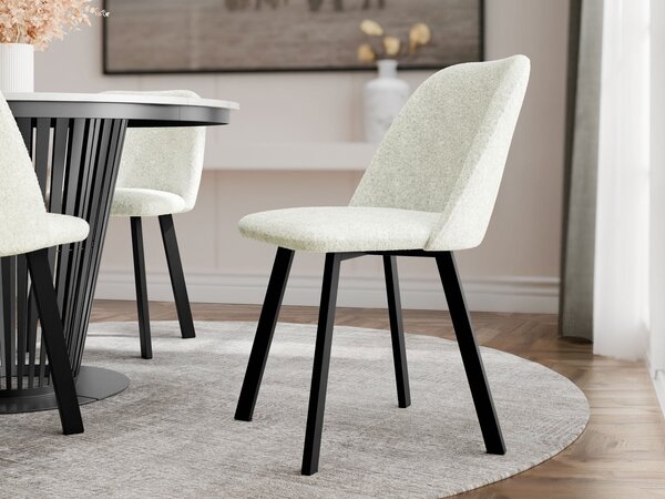 Mirjan24 Čalúnená jedálenská stolička JK109, Dostupné poťahy: Uttario Velvet 2980 + Uttario Velvet Pik 2980, Dostupné farby: čierna 5903211518737