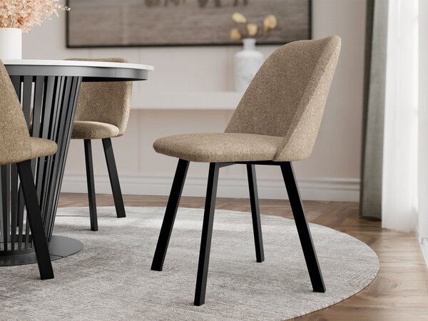 Mirjan24 Čalúnená jedálenská stolička JK109, Dostupné poťahy: Uttario Velvet 2980 + Uttario Velvet Pik 2980, Dostupné farby: čierna 5903211518737