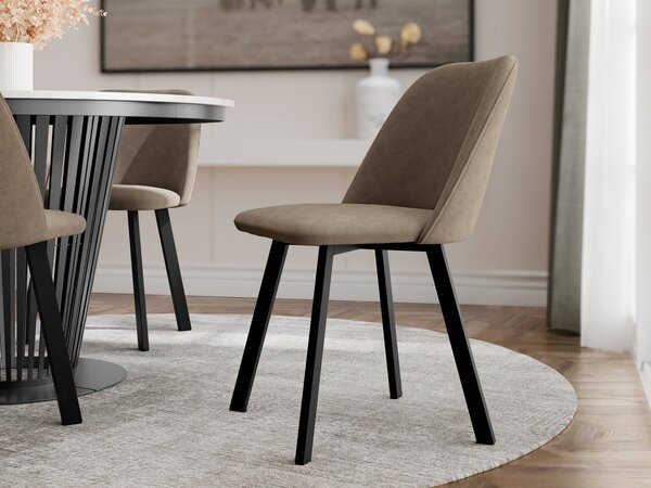 Mirjan24 Čalúnená jedálenská stolička JK109, Dostupné poťahy: Uttario Velvet 2980 + Uttario Velvet Pik 2980, Dostupné farby: čierna 5903211518737