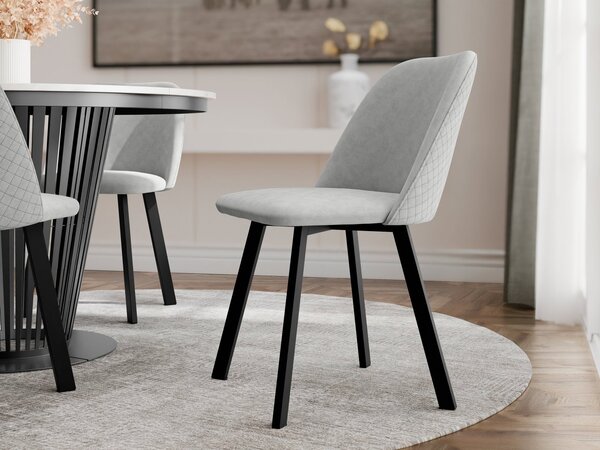 Mirjan24 Čalúnená jedálenská stolička JK109, Dostupné poťahy: Uttario Velvet 2970 + Uttario Velvet Pik 2970, Dostupné farby: čierna 5903211518690