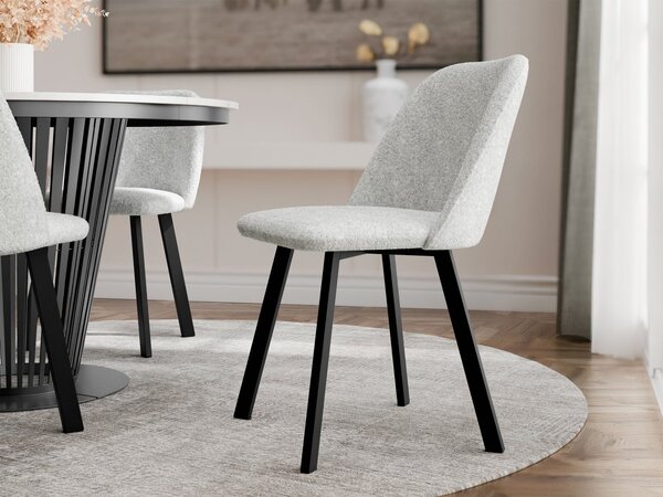 Mirjan24 Čalúnená jedálenská stolička JK109, Dostupné poťahy: Uttario Velvet 2980 + Uttario Velvet Pik 2980, Dostupné farby: čierna 5903211518737