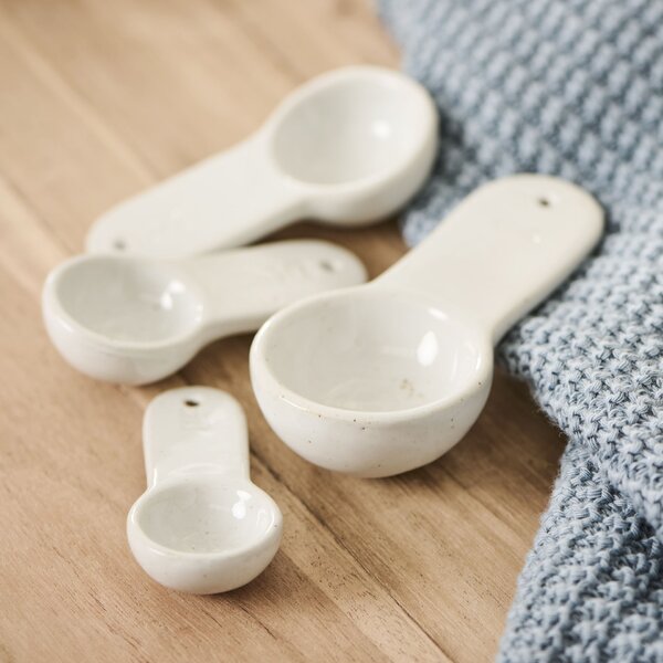 Porcelánové odmerky White – sada 4 ks