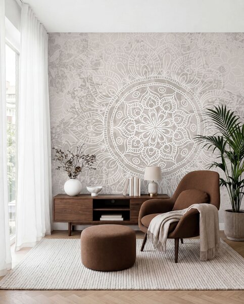 Tapety Mandala jemných línií, Fototapety orientálny štýl, w08246 : Uwalls.sk
