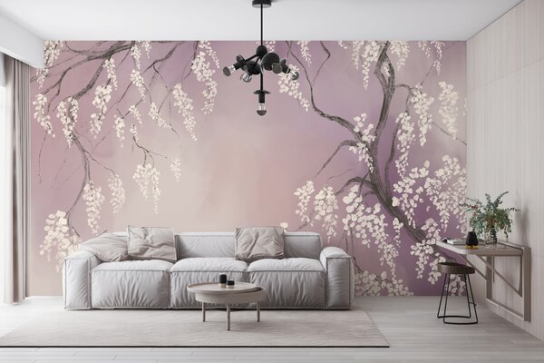 Tapety Tiché kvitnutie · Ružová, Fototapety s kvetmi, w08243v2 : Uwalls.sk