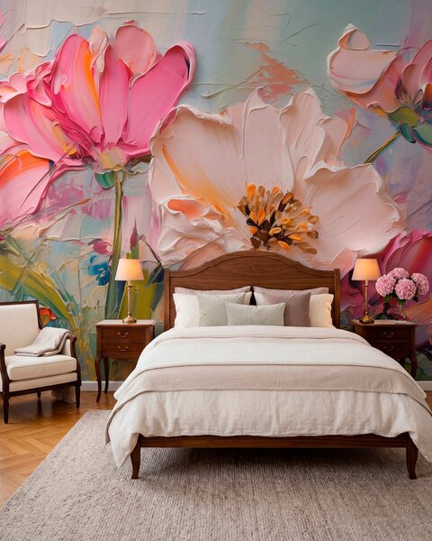 Tapety Sýtoružové lupene, 3D fototapety, Fototapety 3d kvety, w01039 : Uwalls.sk