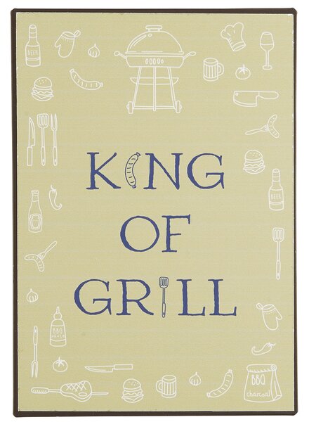 Plechová ceduľka King of Grill