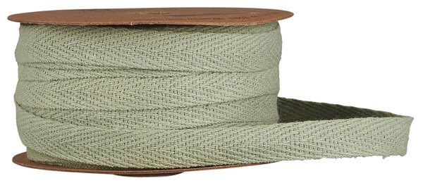 Bavlnená stuha na cievke Dusty Green – 5 m