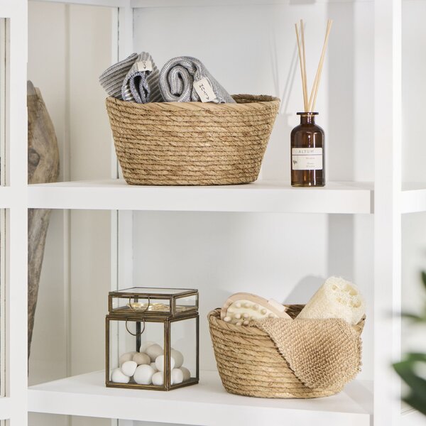 Úložný kôš Natural Seagrass – sada 2 ks