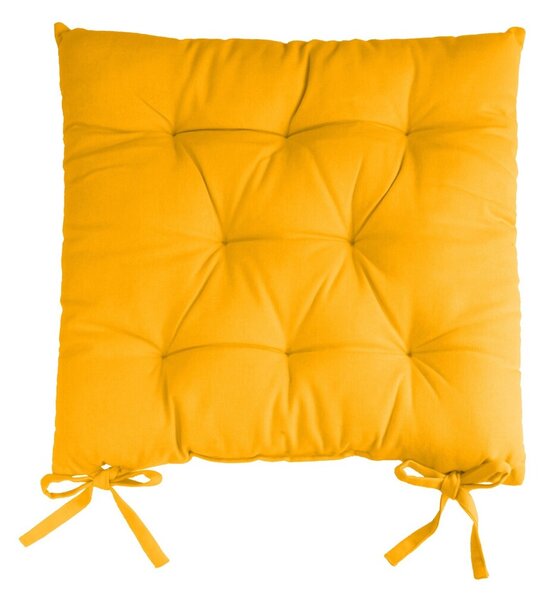 Blancheporte Súprava 2 jednofarebných sedákov na stoličku zn. Colombine žltá 40x40x7cm
