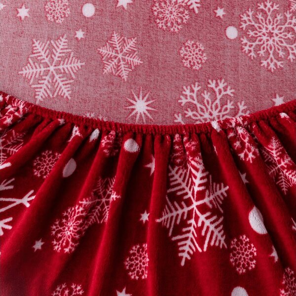 Obliečka mikroplyš SNOWFALL 90x200 cm červené