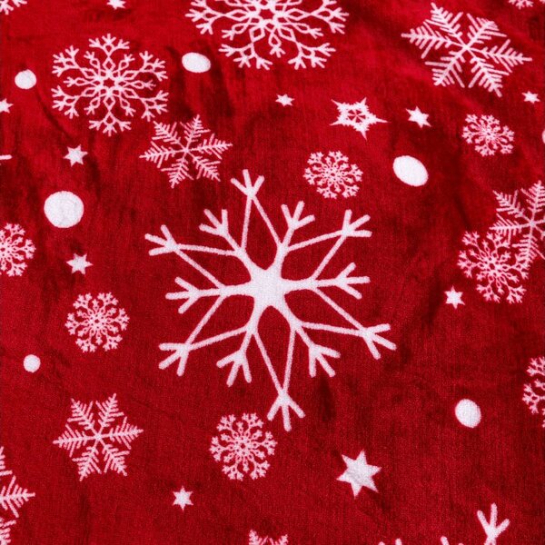 Obliečka mikroplyš SNOWFALL 90x200 cm červené