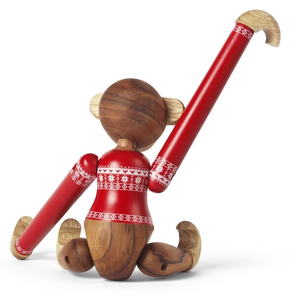 Drevená opička Monkey Christmas Jumper 2024 Small