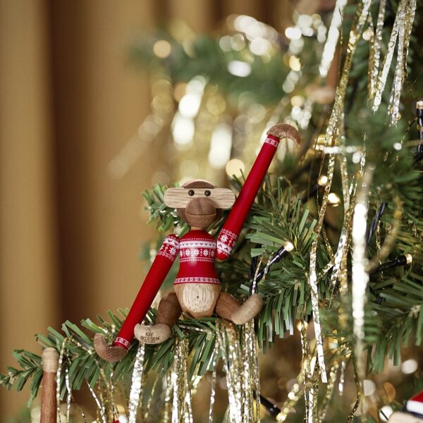 Drevená opička Monkey Christmas Jumper 2024 Mini