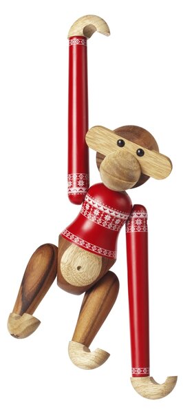 Drevená opička Monkey Christmas Jumper 2024 Small