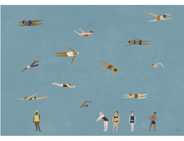 Plagát Swimmers 70 x 50 cm