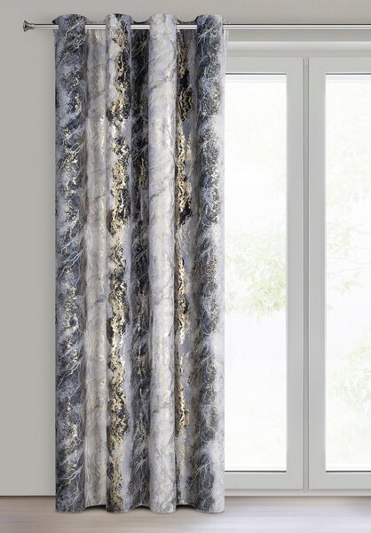ZATEMŇOVACÍ ZÁVES NA KRÚŽKOCH SOFI 135X250 CM VZOROVANÁ