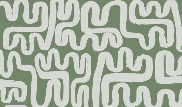 Tapety Kľukaté línie v machovom tóne, Fototapety abstraktné, w01686v3 : Uwalls.sk