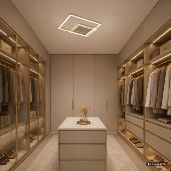 Rabalux 71487 -LED Stropné svietidlo OTTAVIA LED/24W/230V 3000K 37,5x37,5cm zlatá