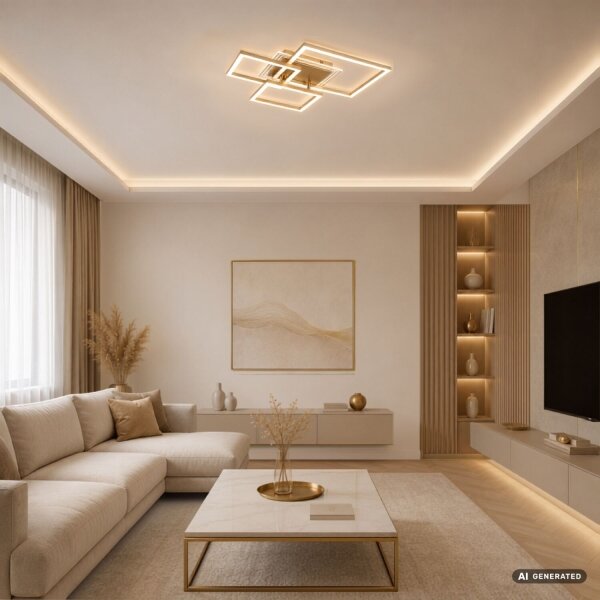 Rabalux 71488 - LED stropné svietidlo OTTAVIA LED/40W/230V 3000K 50x50 cm zlaté