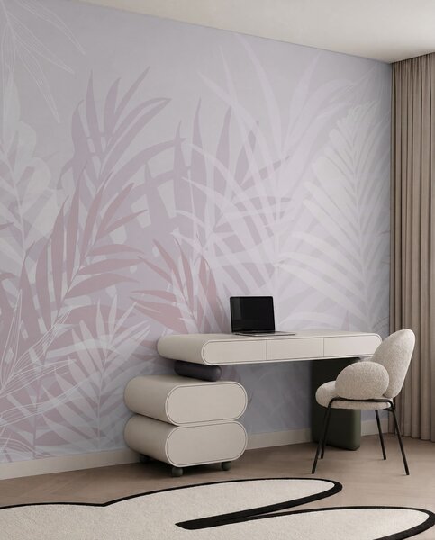 Tapety Palmové tiene v ružovej, Fototapety s prírodnými motívmi, Fototapety palmové listy, w02026v4 : Uwalls.sk