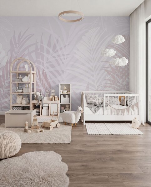 Tapety Palmové tiene v ružovej, Fototapety s prírodnými motívmi, Fototapety palmové listy, w02026v4 : Uwalls.sk