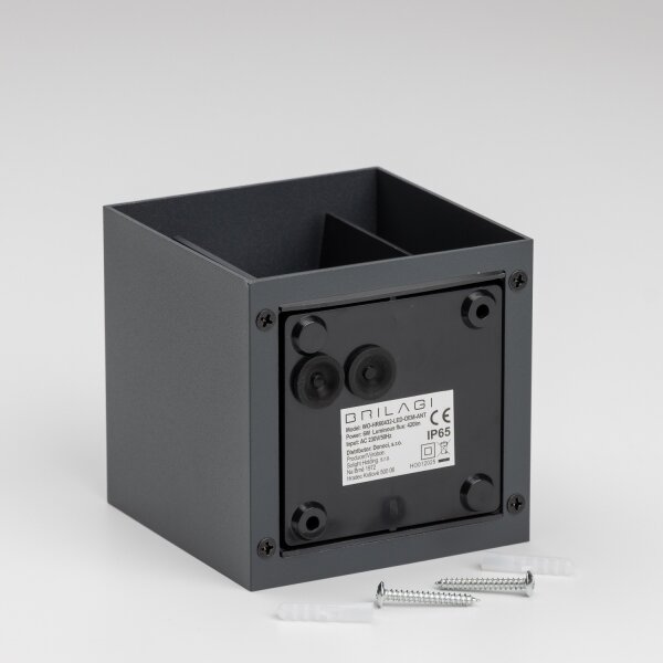 Brilagi - LED Vonkajšie nástenné svietidlo CUBE LED/6W/230V antracit IP54