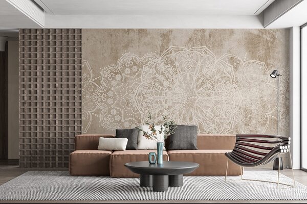 Tapety Mandala na pieskovom pozadí, Fototapety so vzormi, w08387v1 : Uwalls.sk