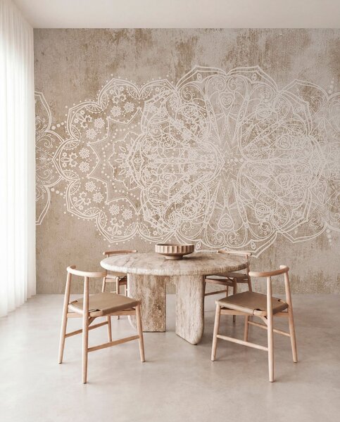 Tapety Mandala na pieskovom pozadí, Fototapety so vzormi, w08387v1 : Uwalls.sk