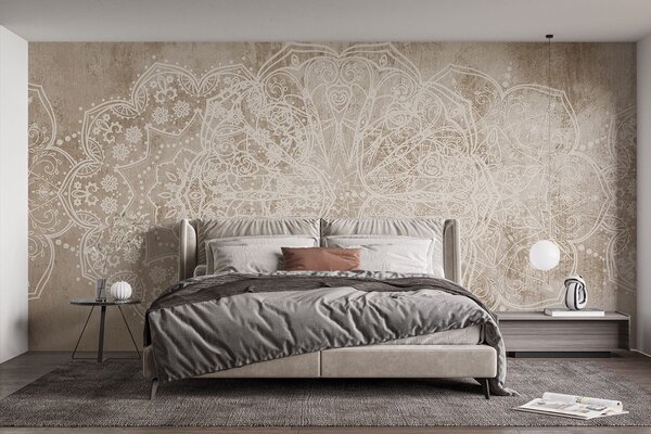 Tapety Mandala na pieskovom pozadí, Fototapety so vzormi, w08387v1 : Uwalls.sk