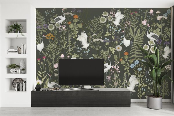 Tapety Lúčne rastliny na antracite, Fototapety zvieratá, w00380v2 : Uwalls.sk