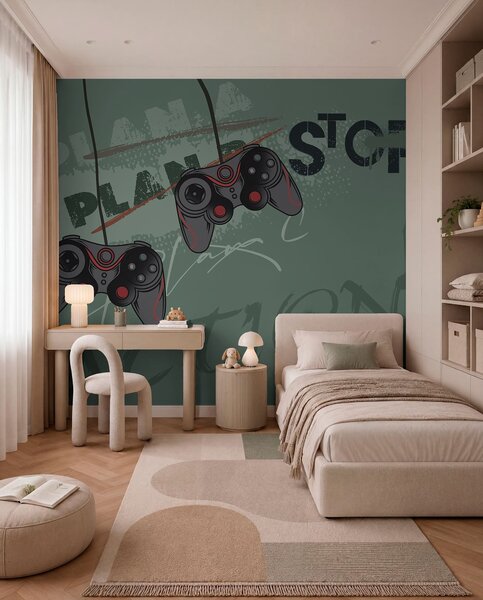 Tapety Čas na hru v zelenej, Fototapety čiernobiele, w00829v2 : Uwalls.sk