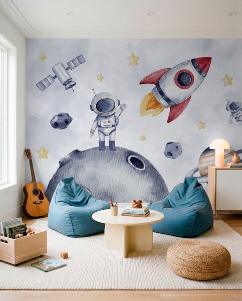 Tapety Malí astronauti v lete, Fototapety vesmír, w01461 : Uwalls.sk