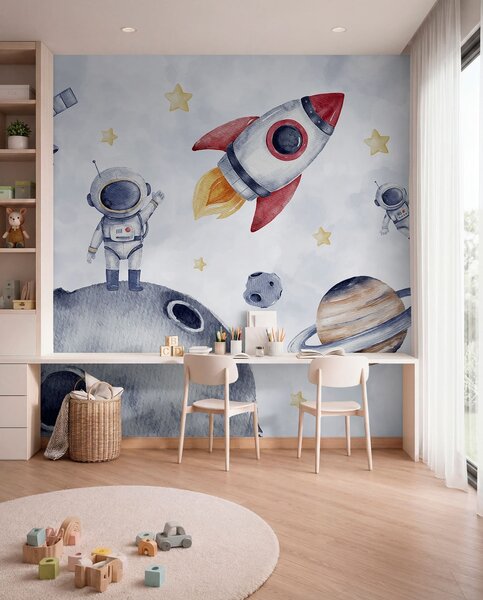 Tapety Malí astronauti v lete, Fototapety vesmír, w01461 : Uwalls.sk