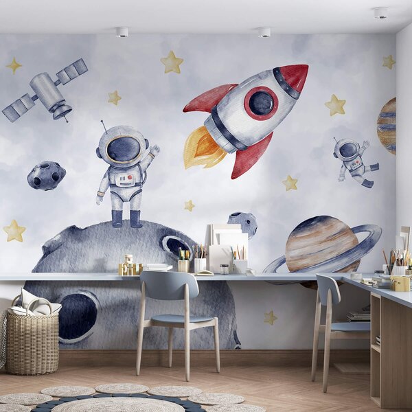 Tapety Malí astronauti v lete, Fototapety vesmír, w01461 : Uwalls.sk