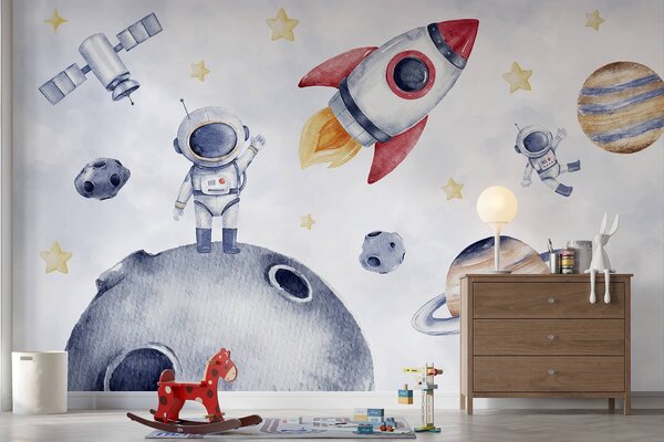 Tapety Malí astronauti v lete, Fototapety vesmír, w01461 : Uwalls.sk