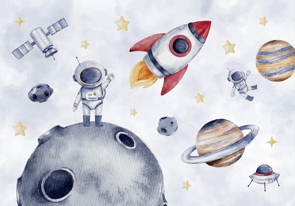 Tapety Malí astronauti v lete, Fototapety vesmír, w01461 : Uwalls.sk