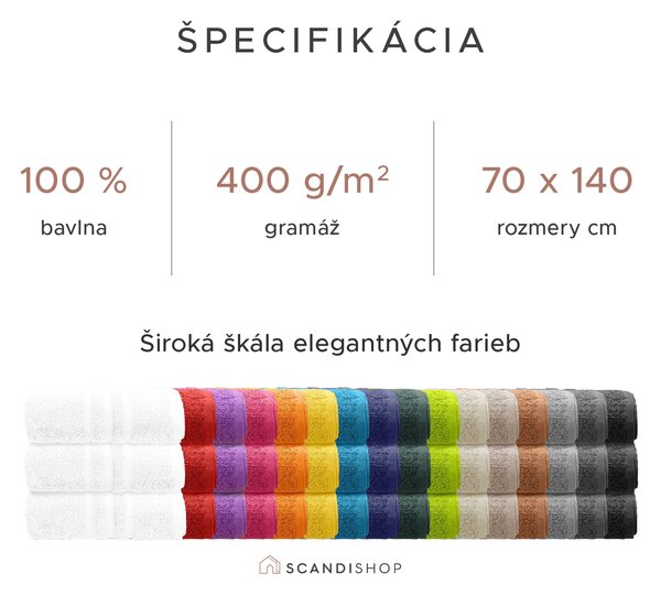 Osuška Classic 70 x 140 cm béžová, 100% bavlna