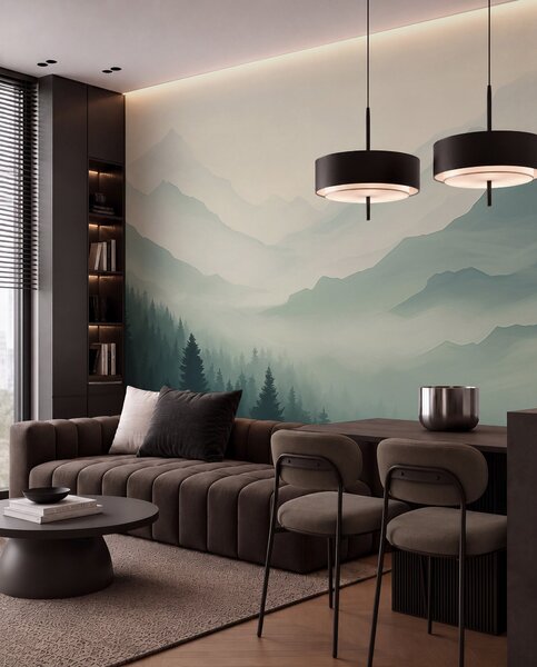Tapety Lesy za horskými hrebeňmi, Fototapety s prírodnými motívmi, w02186 : Uwalls.sk