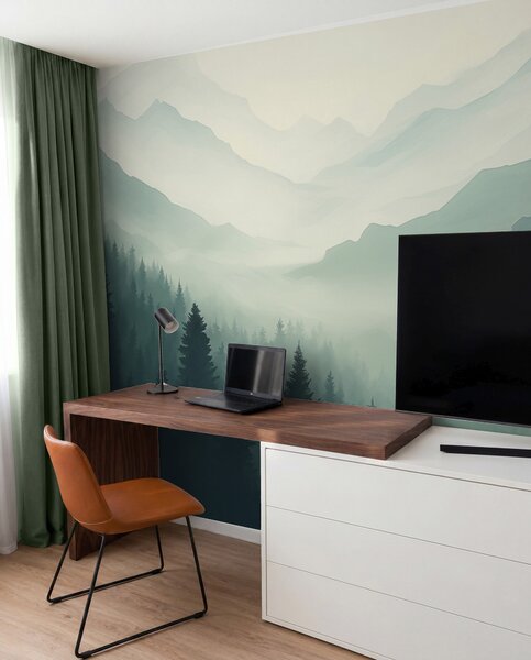 Tapety Lesy za horskými hrebeňmi, Fototapety s prírodnými motívmi, w02186 : Uwalls.sk