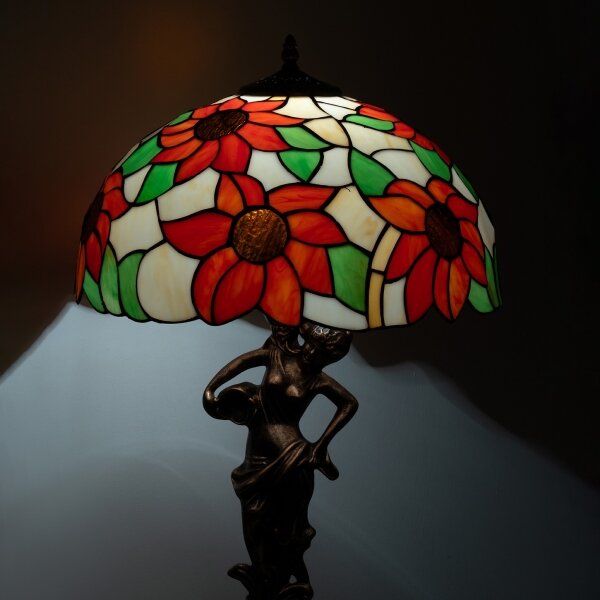 Brilagi - Tiffany vitrážová stolná lampa SUNFLOWER 1xE27/60W/230V