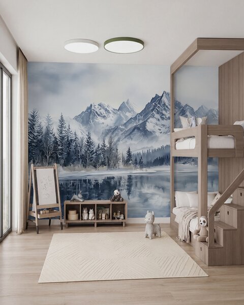 Tapety Zasnežený les a štíty, Fototapety s prírodnými motívmi, w02358 : Uwalls.sk