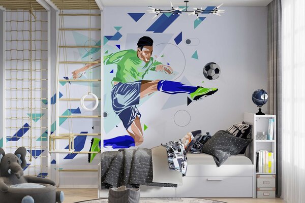 Tapety Futbalový kop vo výskoku, Fototapety Izba pre tínedžerov, Fototapety futbal, w02401 : Uwalls.sk