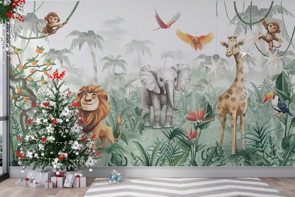 Tapety Safari medzi palmami, Fototapety zvieratá, w02440 : Uwalls.sk