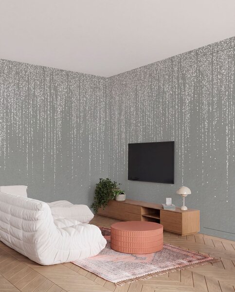 Tapety Dážď korálikov na sivej, Dizajnové fototapety, w08470v1 : Uwalls.sk