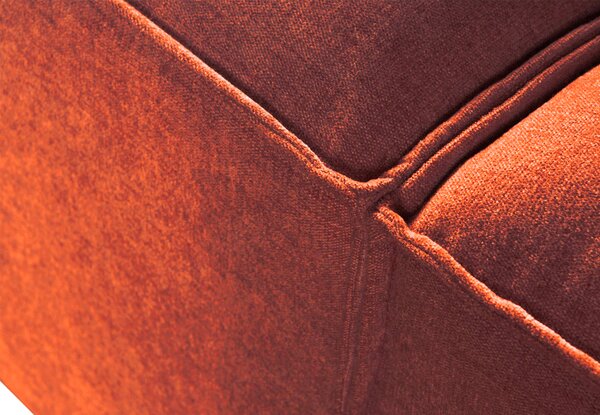 MUZZA Rozkladacia trojmiestna pohovka Melow s úložným priestorom 250 cm oranžová